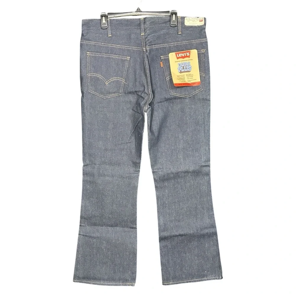 NWT Vintage 70s Levi's Dura Plus Bell Bottom Jeans Orange Tab Talon Zip 38 x 32